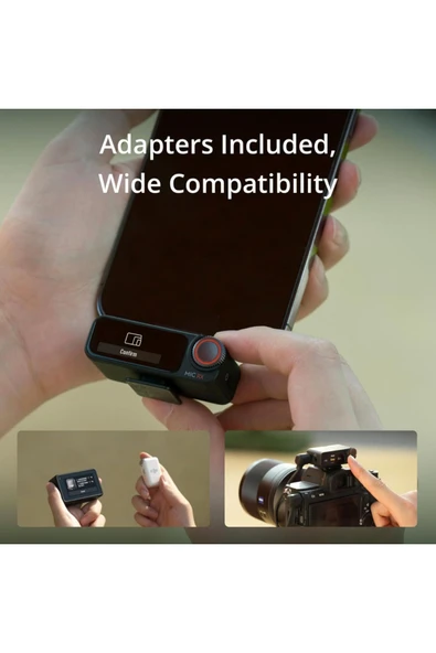 DJI Mic 2 (2 TX + 1 RX + Charging Case)-Gürültü Engelleme, Dokunmaktik ekran, Mikrofon - 3