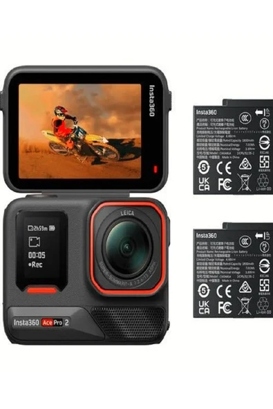 Insta360 Ace Pro 2 Aksiyon Kamerası Çift Bataryalı Paket