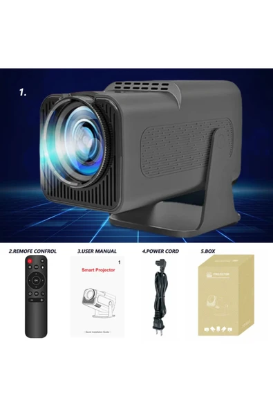 Choice 2024 New Android 11 390ANSI HY320 Projector 4K Native 1080P Dual Wifi6 BT5.0 Cinema Outdoor Porta...