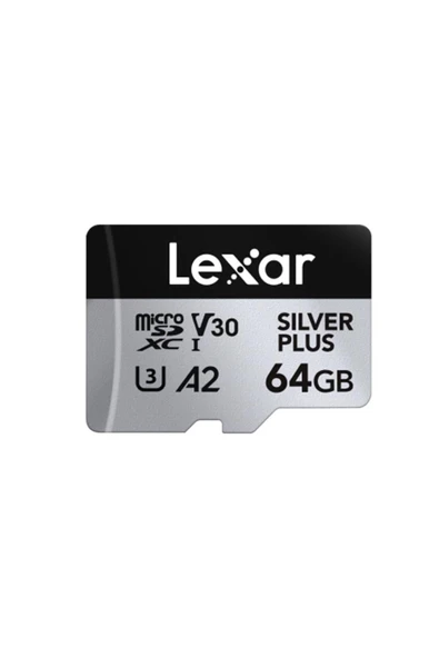 Lexar 64gb Lexar Lmssipl064g-bnang High-performance Silver Plus Microsdxc Uhs-i Up To 205mb/s Read 100mb/ - 1