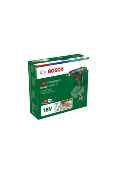 Bosch EasyDrill 18V-40 (Tek Akü, 2,0 Ah) - 06039D8004 - 3