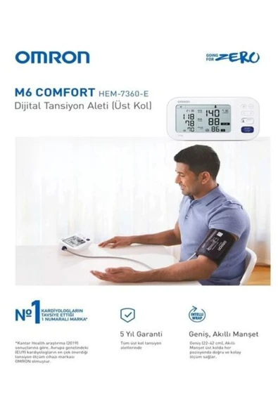 Omron M6 COMFORT HEM-7360-E KOLDAN MANŞON TANSİYON ALETİ - 2