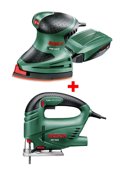 Bosch Pst 650 Dekupaj Testere Sunta Kesme Dekopaj + Psm 160 A Elektrikli Multi Zımpara Makinesi