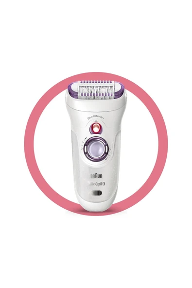 Braun Silk-épil 9 9700 Sensosmart, Kablosuz, Islak&kuru, 3 Ek Parçalı Epilatör