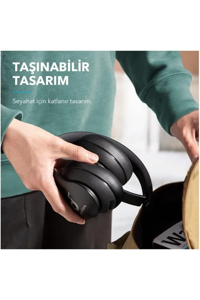 Soundcore Anker Soundcore Life Q10i Kablosuz Bluetooth 5.0 Kulaklık - 60 Saate Varan Çalma Süresi - Siyah - A3 - 5