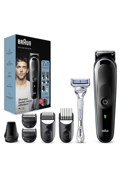 Braun MGK 3342 Erkek Bakım Kiti 7'si 1 Arada Şekillendirici + Gillette Hediye - 6