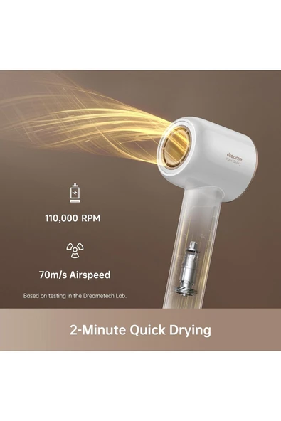 Dreame Hair Glory Hair Dryer, Quick-Drying, 110,000 RPM High-Speed Motor, 70m/s Airflow Speed - 2
