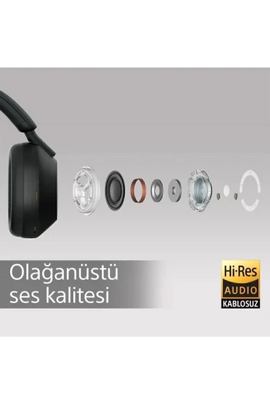 Sony Wh-1000xm5 Tamamen Kablosuz Gürültü Engelleme Özellikli Kulak Üstü Kulaklık Siyah - 2