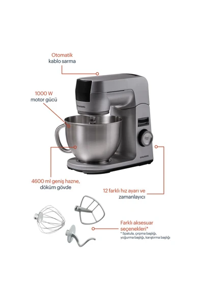 Grundig KMP S 1000 W 4L Mutfak Şefi Inox - 6