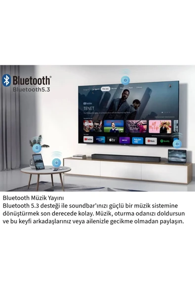 TCL 7.1.kanal 1020w Dolby Atmos Kablosuz Uydu Hoparlörlü Wireless Soundbar - 3