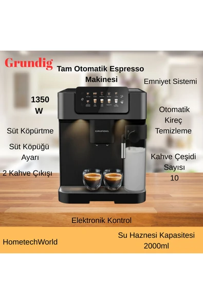 Grundig 1350 W Tam Otomatik Espresso Makinesi