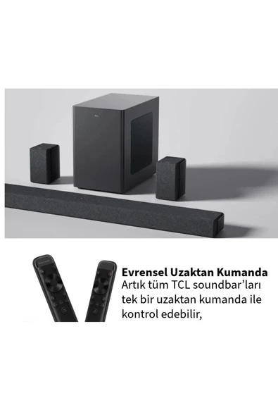 TCL 7.1.kanal 1020w Dolby Atmos Kablosuz Uydu Hoparlörlü Wireless Soundbar - 2
