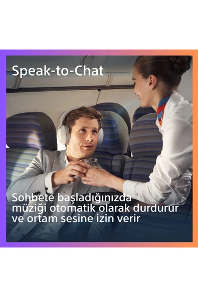 Sony BLUETOOTH Kablosuz Gürültü Engelleme (ANC)Özellikli Kulaklık-Gümüş - 6