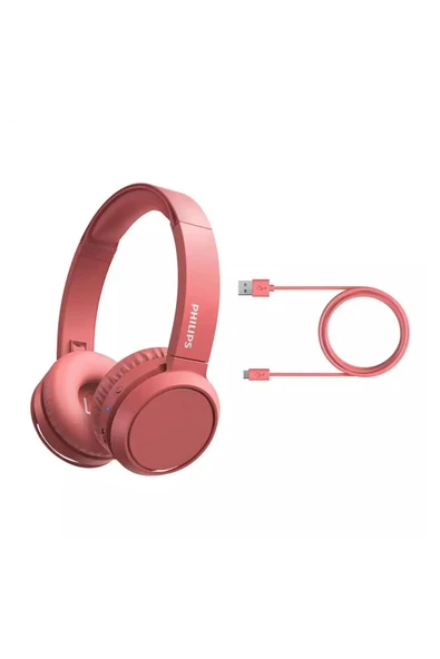 Philips TAH4205 MİKROFONLU BLUETOOTH KULAK ÜSTÜ KULAKLIK - KIRMIZI - 2