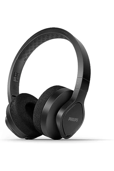 Philips TAA4216BK/00 Kulak üstü spor kulaklık kablosuz, 40 mm sürücü, 35 saat çalma süresi