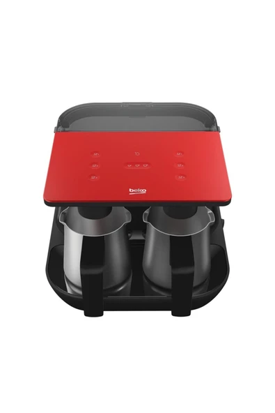 Beko Paslanmaz Çelik Telve Lüks Keyif Kırmızı Ikili Türk Kahve Makinesi - 2