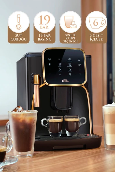 Arzum OK0030-04 Okka Espresso Pro Tam Otomatik Espresso Makinesi - Bakır - 2