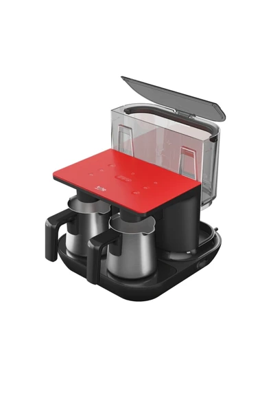 Beko Paslanmaz Çelik Telve Lüks Keyif Kırmızı Ikili Türk Kahve Makinesi - 5