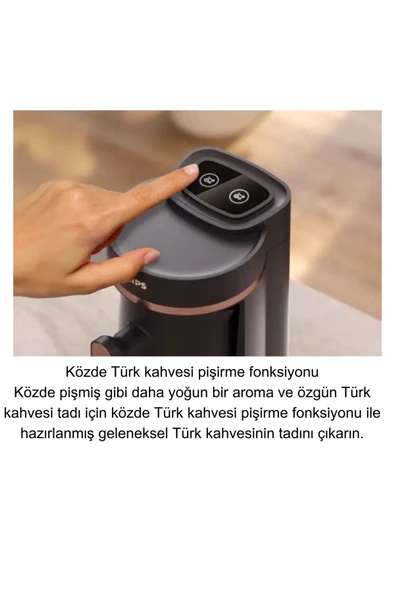 Philips HDA150 PHILIPS 5000 SERIES SİYAH BAKIR TÜRK KAHVESİ MAKİNESİ - 2