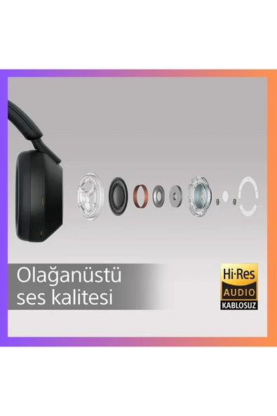 Sony BLUETOOTH Kablosuz Gürültü Engelleme (ANC)Özellikli Kulaklık-Gümüş - 2