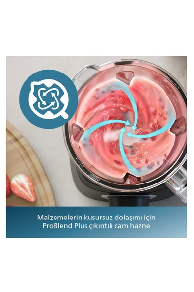 Philips 1200 W motoru ile kadifemsi Smoothie Blender - Problend Plus - 7