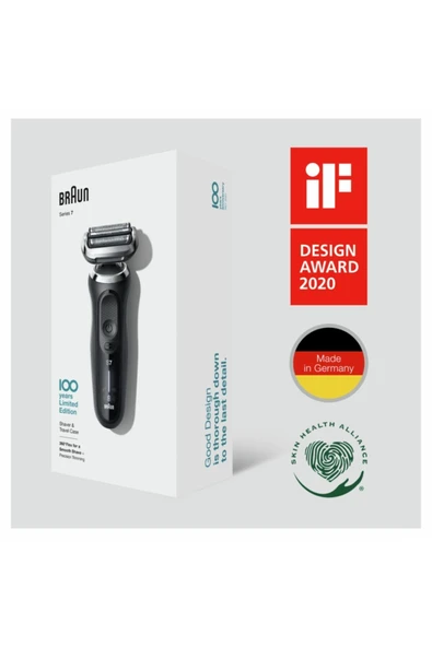 Braun Seri 7 N1200sx 100. Yıl Özel Max Serisi Autosence 360° Flex Şarjlı Tıraş Makinesi - 8