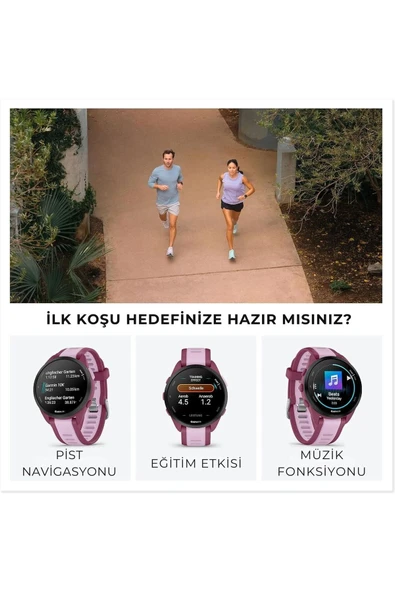 Garmin Forerunner 165 Music Hafif GPS Akıllı Saat Koşu İçin 1.2 İnç Amoled Dokunmatik Ekran Saat - 4