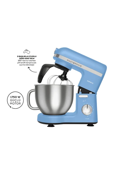 Karaca Mastermaid Chef Pro Çift Kollu Stand Mikser Royal Blue 1750 W