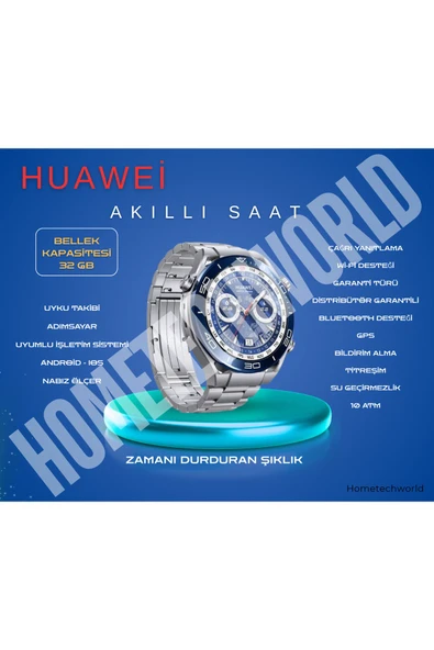 Huawei Watch Ultimate Akıllı Saat 3 Farklı Buton (DÖNER TAÇ, FONKSİYON TUŞU VE YENİ YARDIMCI ASİSTAN)