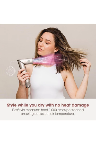 Shark FlexStyle 5-in-1 Air Styler & Hair Dryer with Storage Case - Stone HD440SLME - 3