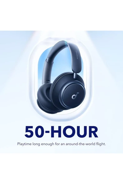 Soundcore Anker Space Q45 Aktif Gürültü Engelleyici Kulaklık, Gürültüyü%98’e Kadar Azaltır, 50 Saat - 7