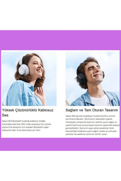 Soundcore LDAC Hi Res Kablosuz Ses Aktarımı -Aktif Gürültü Önleyici Bluetooth Kablosuz Kulaklık - 8