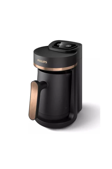 Philips EKO , 735 W , HDA150/60 Yeni 5000 Serisi Türk Kahvesi Makinesi Siyah/Parlak Bakır ,4 FİNCAN KAPASİTE - 3