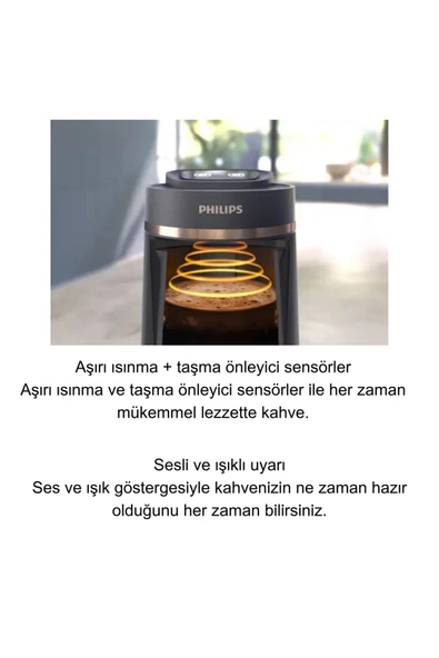 Philips HDA150 PHILIPS 5000 SERIES SİYAH BAKIR TÜRK KAHVESİ MAKİNESİ - 5