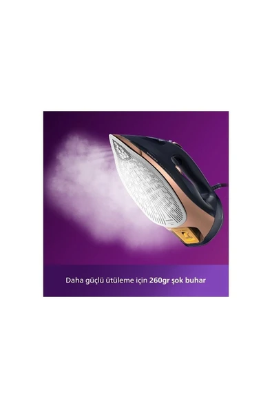 Philips Azur Advanced Essential 7500 Series 3200 W Buharlı Ütü, Lacivert , Dst7510/80 - 2