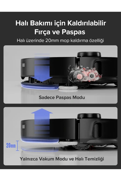 Roborock S8 Maxv Ultra Akıllı Robot Süpürge Siyah - 5