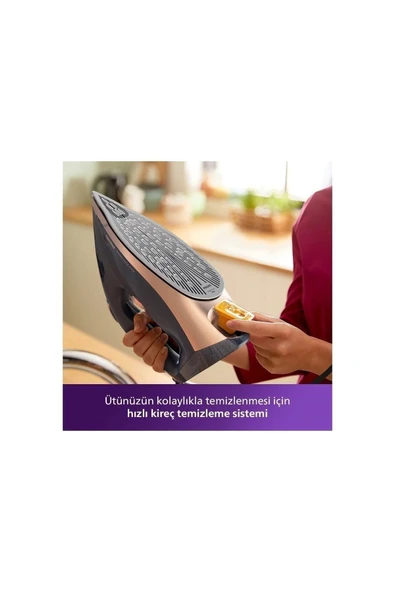 Philips Azur Advanced Essential 7500 Series 3200 W Buharlı Ütü, Lacivert , Dst7510/80 - 5