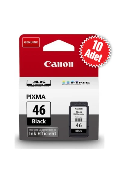 Canon Pg-46 Siyah Kartuş 10 Adet Pixma E404/e414/e464/e484