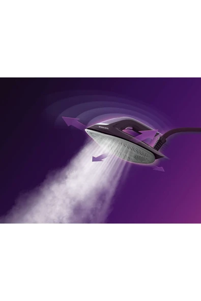 Philips Essential Percare Elite 2100 W Buhar Kazanlı Ütü, Mor - 7