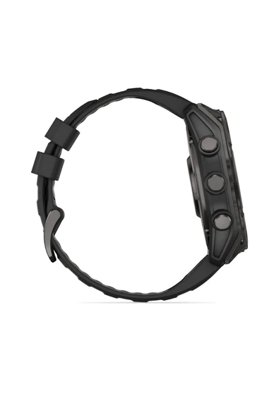 Garmin Fenix 8 – 51mm AMOLED Sapphire Karbon Gri DLC, Siyah/Gri Silikon Kayışlı - 5