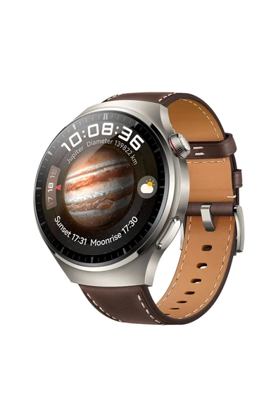 Huawei Watch 4 Pro Smartwatch, Spherical Sapphire Glass, Compatible with Andriod & iOS, Brown