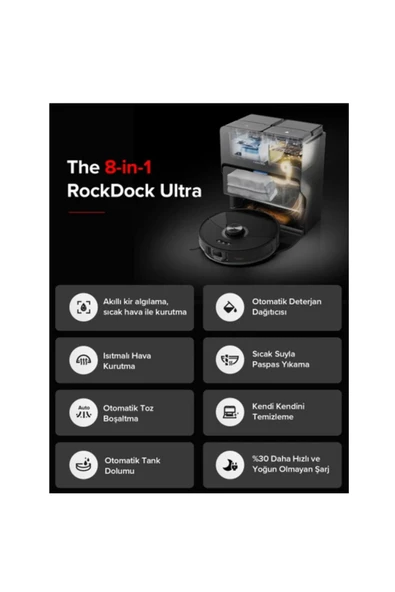 Roborock Ultra Akıllı Robot Süpürge Beyaz - 3