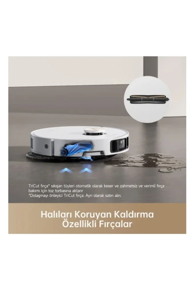 Dreame 12000Pa emiş gücüyle Ultra Robot Süpürge Beyaz-(X40 Ultra) - 8
