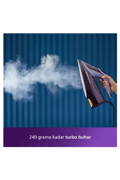Philips Azur Buharlı Ütü, 3000W, OptimalTEMP, 55 g/dk Sürekli Buhar Mor - 2
