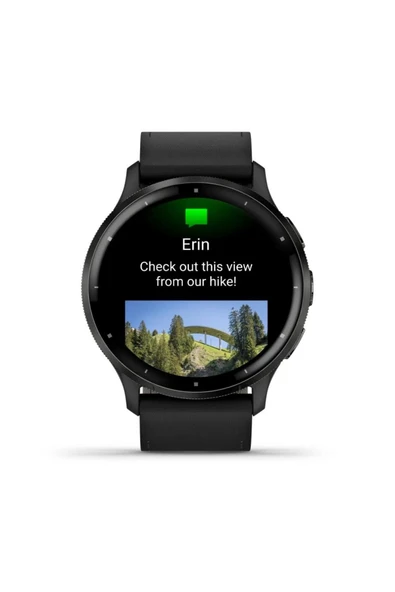 Garmin Venu 3 Siyah Deri Kayışlı