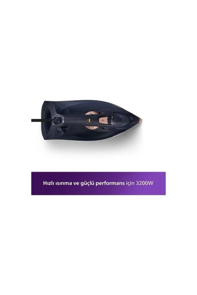 Philips Azur Advanced Essential 7500 Series 3200 W Buharlı Ütü, Lacivert , Dst7510/80 - 3