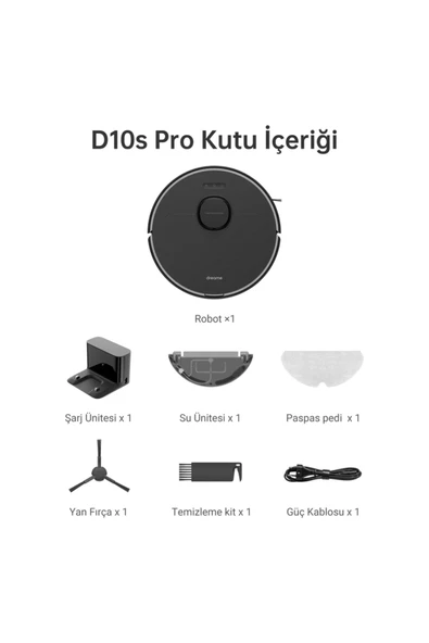 Dreame D10s Pro Robot Süpürge Siyah - 7