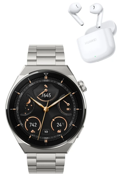 Huawei Huaweı Watch Gt3 Pro 46mm TİTANYUM KASA - TİTANYUM KAYIŞ +KULAKLIK (HUAWEİ TÜRKİYE GARANTİLİ)