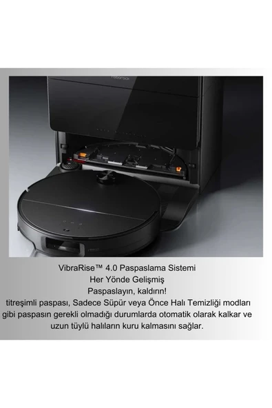 Roborock Yeni Uyarlanabilir Rota Algoritması Ultrasonik Halı Algılama Akıllı Robot Süpürge - 5