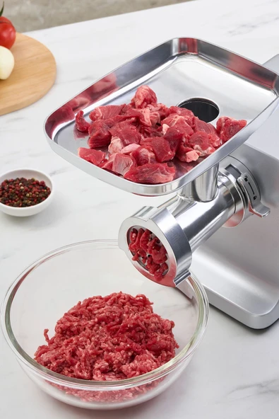 Karaca Salça ve Sucuk - Sosis Aparatlı Kıyma Makinesi Inox - 2